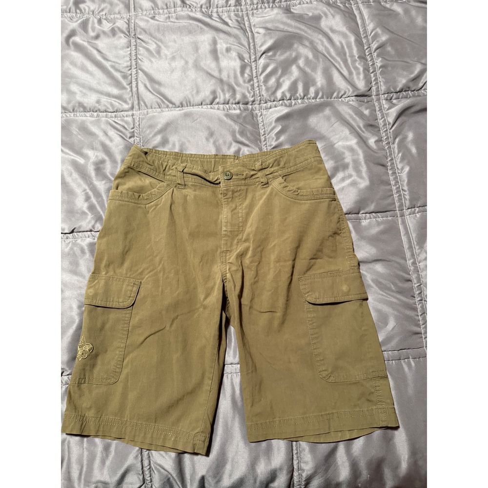 Boy Scouts of America Youth Uniform Shorts Olive Green Cargo Size 14 BSA Hiking
